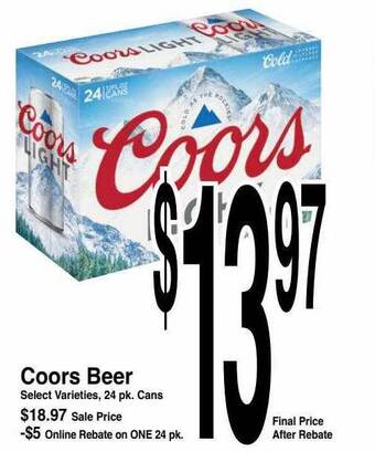 Super Saver Coors beer offer