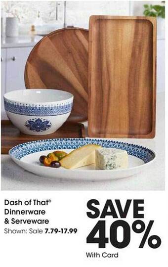 Fred Meyer Dash of that dinnerware & serveware offer