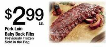 Jons International Pork loin baby back ribs offer