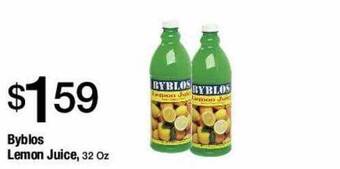 Jons International Byblos lemon juice offer