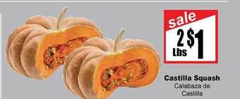 Rancho Markets Castilla squash offer