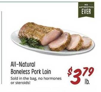 Sprouts Farmers Market All-natural boneless pork loin offer