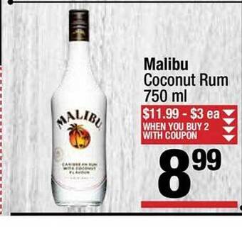 Super King Markets Malibu coconut rum offer