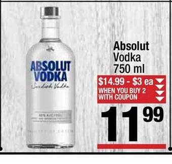 Super King Markets Absolut vodka offer
