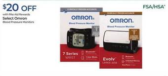 Rite Aid Select omron blood pressure monitors offer