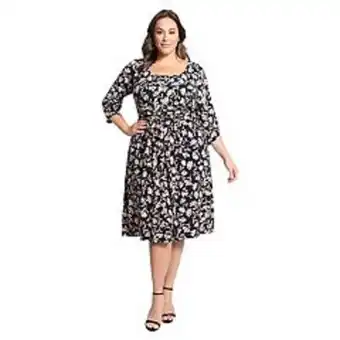 Kohl's Plus size suite 7 ruched waist fit & flare dress offer