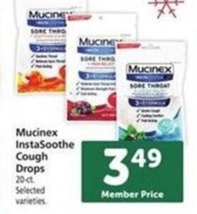 Mucinex InstaSoothe Cough Drops 20 ct.