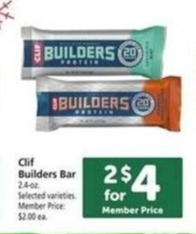 Safeway Clif Builders Bars offer