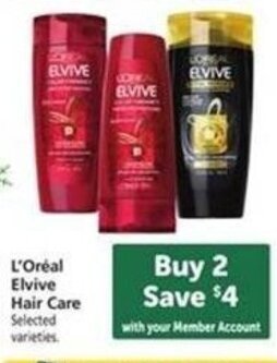 Safeway L'Oreal Elvive Hair Care offer