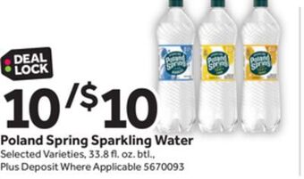 Stop&Shop Poland spring sparkling water offer