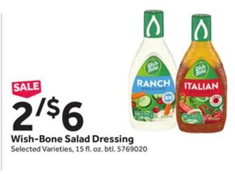 Stop&Shop Wish-bone salad dressing offer