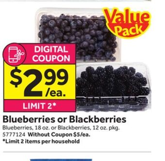 Stop&Shop Blueberries or blackberries offer