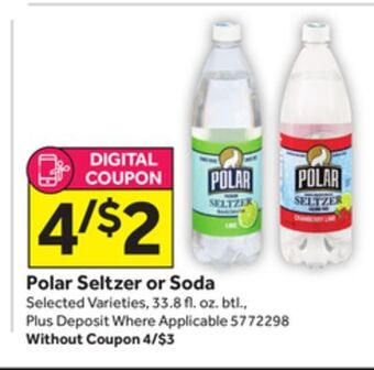 Stop&Shop Polar seltzer or soda offer
