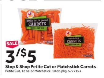 Stop&Shop Stop & shop petite cut or matchstick carrots offer