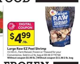 Stop&Shop Large raw ez peel shrimp offer