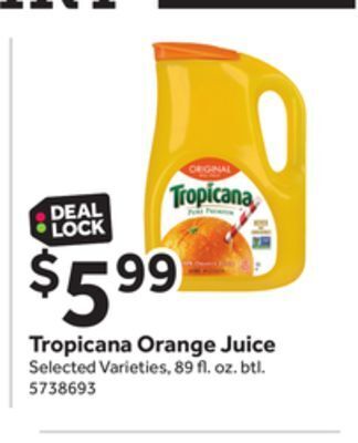 Stop&Shop Tropicana orange juice offer