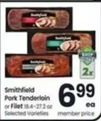 Safeway Smithfield Pork Tenderloin or Filet offer