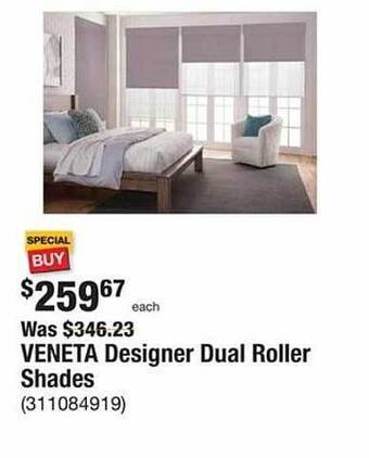 The Home Depot Veneta designer dual roller shades offer