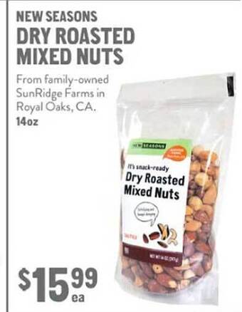 New Seasons Market New seasons dry roasted mixed nuts offer