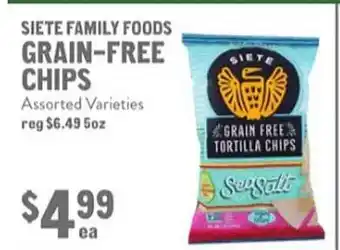 New Seasons Market Siete family foods grainfree chips offer