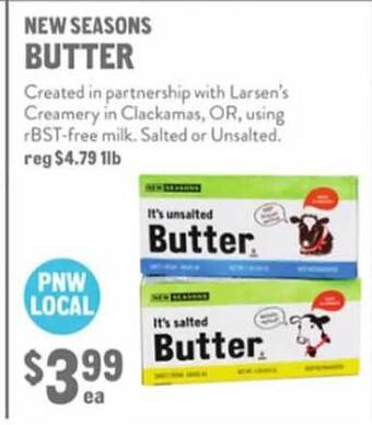 New Seasons Market New seasons butter offer