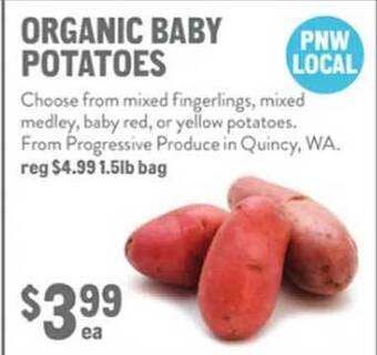 New Seasons Market Organic baby potatoes offer
