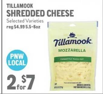 New Seasons Market Tillamook shredded cheese offer