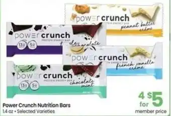 Safeway Power Crunch Nutrition Bars 14 oz. offer