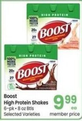 Safeway Boost High Protein Shakes offer
