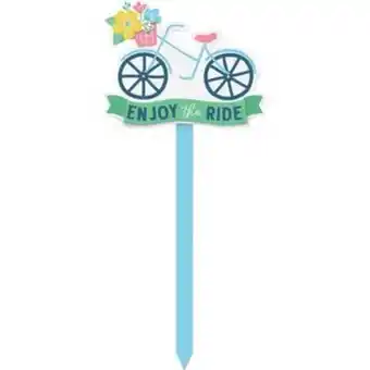 Spring bicycle yard stake