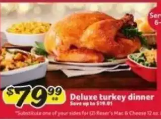 Winn Dixie Deluxe Turkey Dinner offer