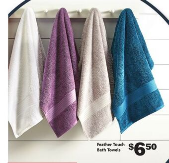 Family Dollar Feather touch bath towels offer