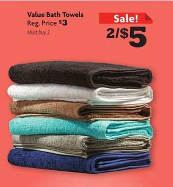 Family Dollar Value bath towels offer