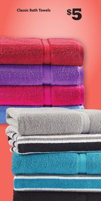 Family Dollar Classic bath towels offer