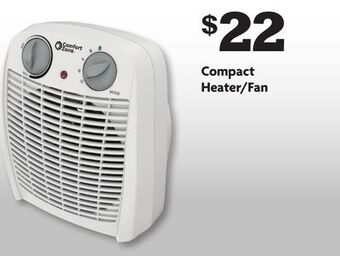 Family Dollar Compact heater/fan offer