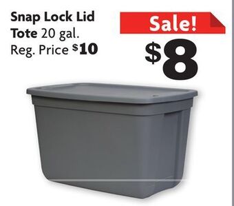 Family Dollar Snap lock lid tote offer