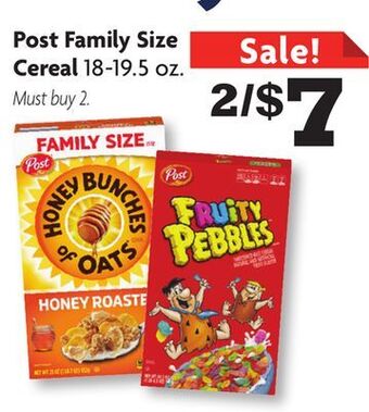Family Dollar Post family size cereal offer