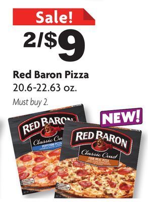 Family Dollar Red baron pizza offer