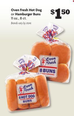 Family Dollar Oven fresh hot dog or hamburger buns offer