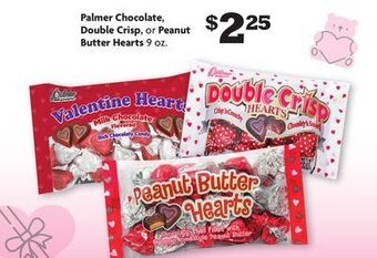Family Dollar Palmer chocolate, double crisp, or peanut butter hearts offer