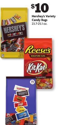 Family Dollar Hershey's variety candy bags offer