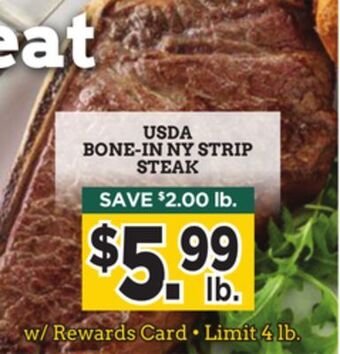 Dearborn Market Usda bone-in ny strip steak offer