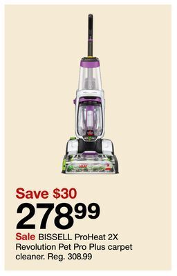 Target Bissell proheat 2x revolution pet pro plus carpet cleaner offer