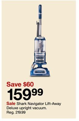 Target Shark navigator lift-away deluxe upright vacuum offer