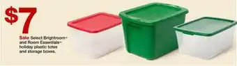 Target Select brightroom™ and room essentials™ holiday plastic totes and storage boxes offer