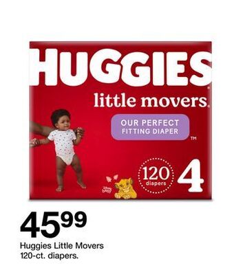 Target Huggies little movers 120-ct. diapers offer
