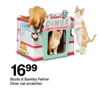Target Boots & barkley feliner diner cat scratcher offer