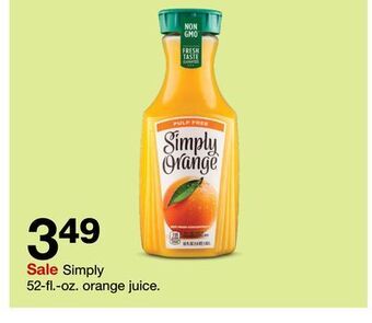 Target Simply 52-fl.-oz. orange juice offer
