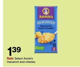 Target Select annie's macaroni and cheese offer