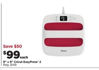 Michaels 9" x 9" cricut easypress® 2 offer